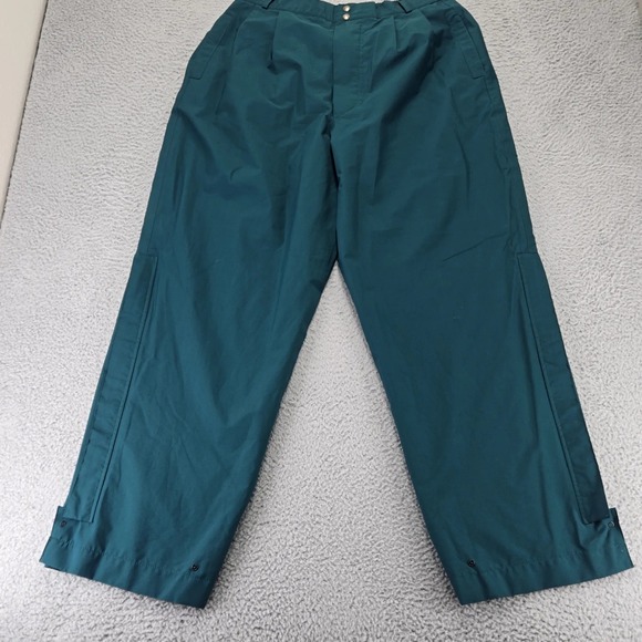 Gore-Tex Pants Mens XL Green waterproof shell side zip hiking ski snow - Picture 1 of 13
